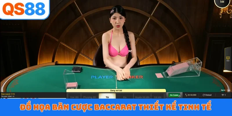 Đồ họa bàn cược baccarat thiết kế tinh tế