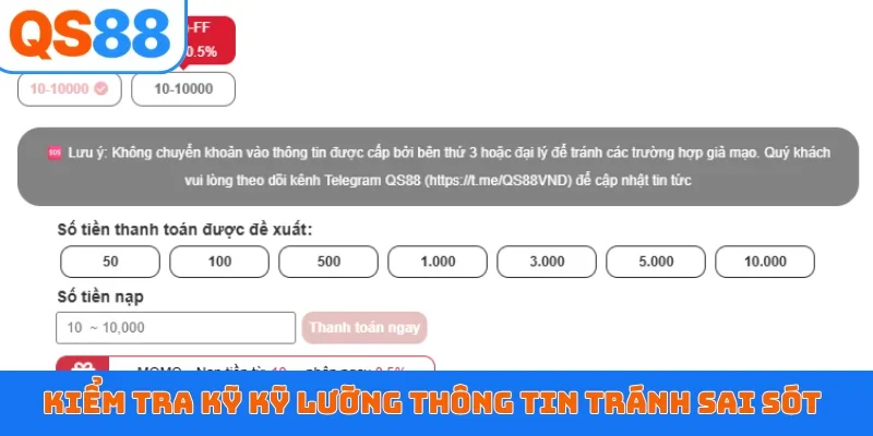 Kiểm tra kỹ kỹ lưỡng thông tin tránh sai sót