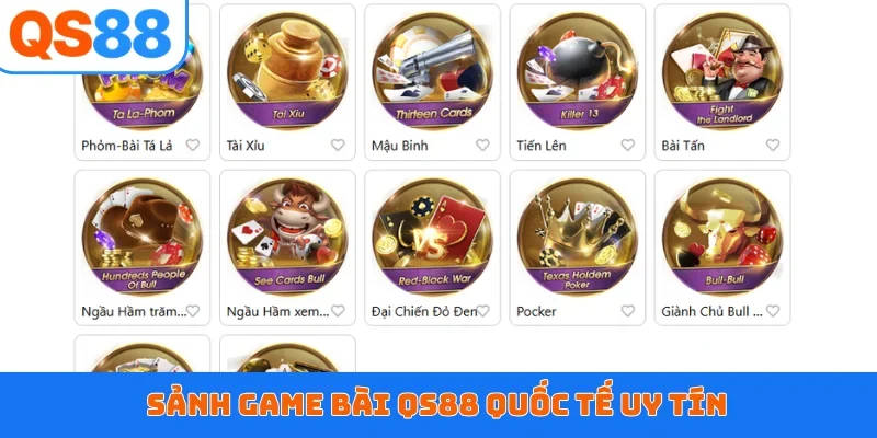 Sảnh game bài QS88 quốc tế uy tín